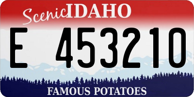ID license plate E453210