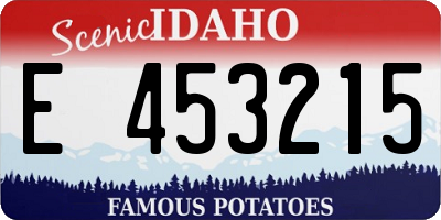 ID license plate E453215