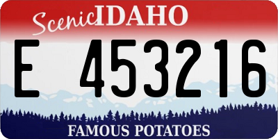 ID license plate E453216