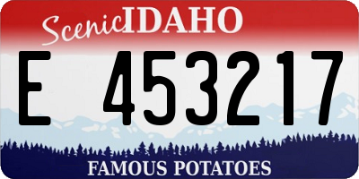 ID license plate E453217