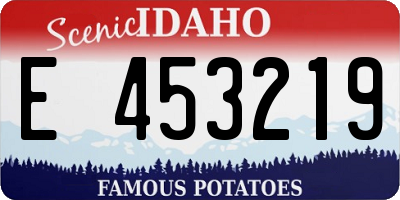 ID license plate E453219