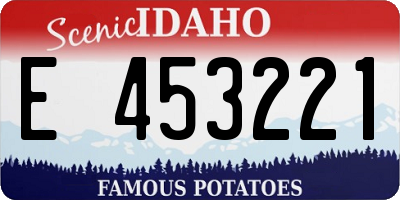 ID license plate E453221