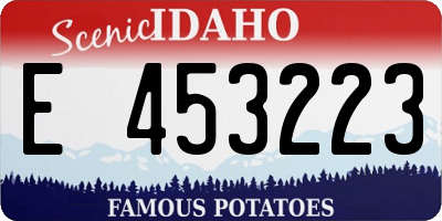 ID license plate E453223