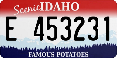 ID license plate E453231