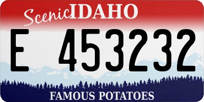 ID license plate E453232