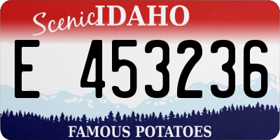 ID license plate E453236