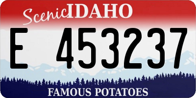 ID license plate E453237