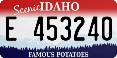 ID license plate E453240