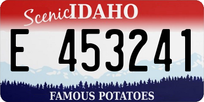 ID license plate E453241