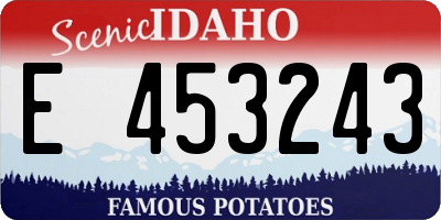 ID license plate E453243