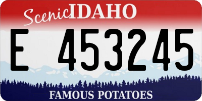 ID license plate E453245