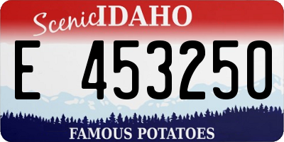 ID license plate E453250