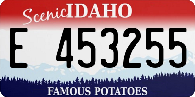 ID license plate E453255