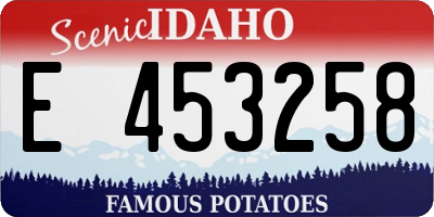 ID license plate E453258