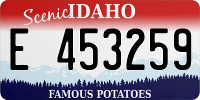 ID license plate E453259