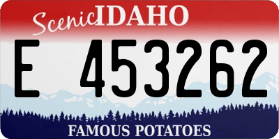 ID license plate E453262