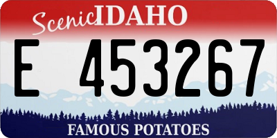 ID license plate E453267
