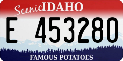 ID license plate E453280
