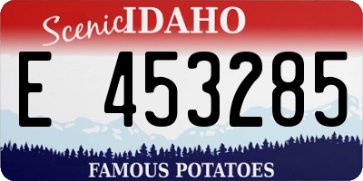 ID license plate E453285