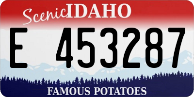 ID license plate E453287