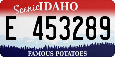ID license plate E453289