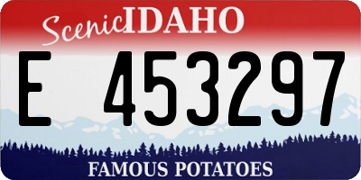 ID license plate E453297