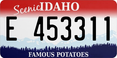 ID license plate E453311