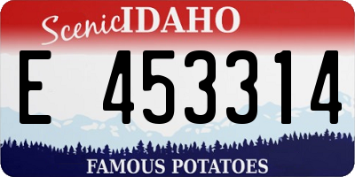 ID license plate E453314