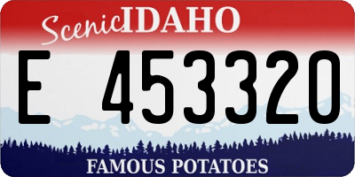 ID license plate E453320