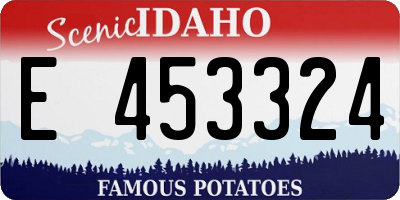 ID license plate E453324