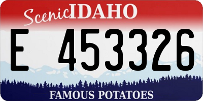 ID license plate E453326