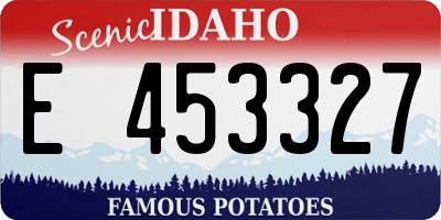 ID license plate E453327