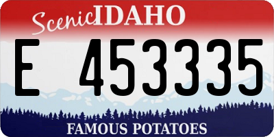 ID license plate E453335