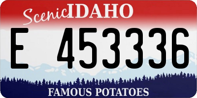ID license plate E453336