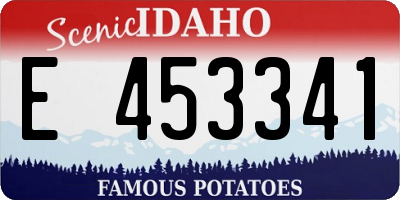ID license plate E453341