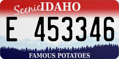 ID license plate E453346