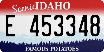 ID license plate E453348
