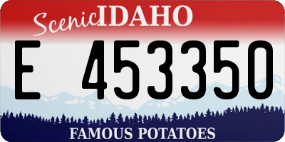 ID license plate E453350