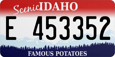 ID license plate E453352