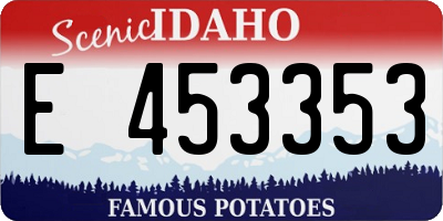 ID license plate E453353