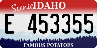 ID license plate E453355