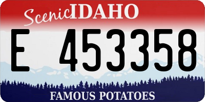 ID license plate E453358