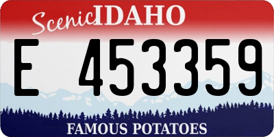 ID license plate E453359