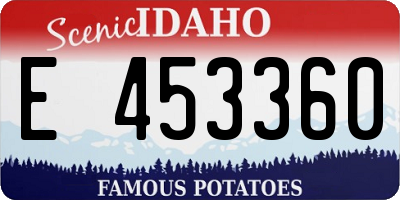 ID license plate E453360