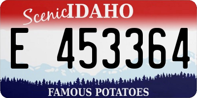 ID license plate E453364