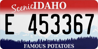 ID license plate E453367