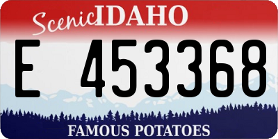 ID license plate E453368