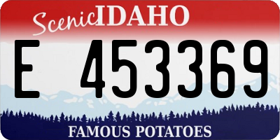 ID license plate E453369