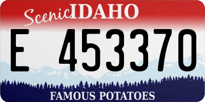 ID license plate E453370