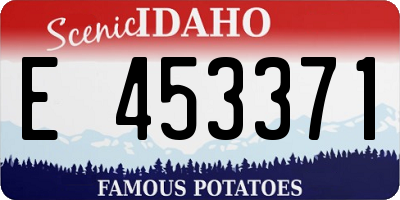 ID license plate E453371